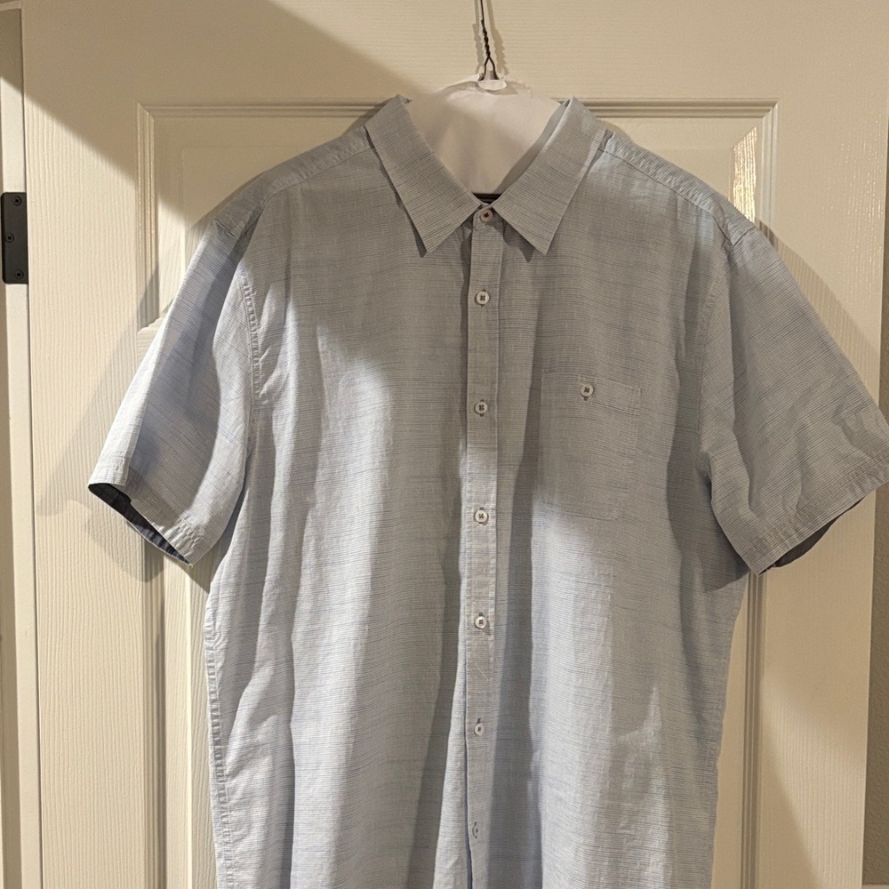Men's Light Blue Casual Button Down Shirt